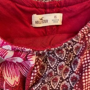 bright red floral mini dress